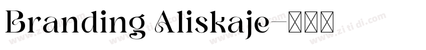 Branding Aliskaje字体转换